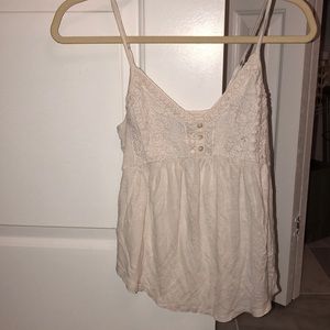 White lace detail tank